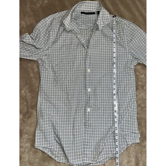 Perry Ellis Shirt Adult Small Button-Up Multicolor Plaid Long Sleeve Mens - Picture 4 of 5
